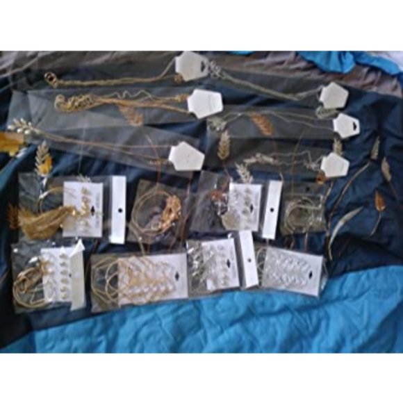 51 PCS Gold Silver Jewelry Set with 6 PCS Necklace,9 PCS Bracelet,36 PCS… - Picture 5 of 12